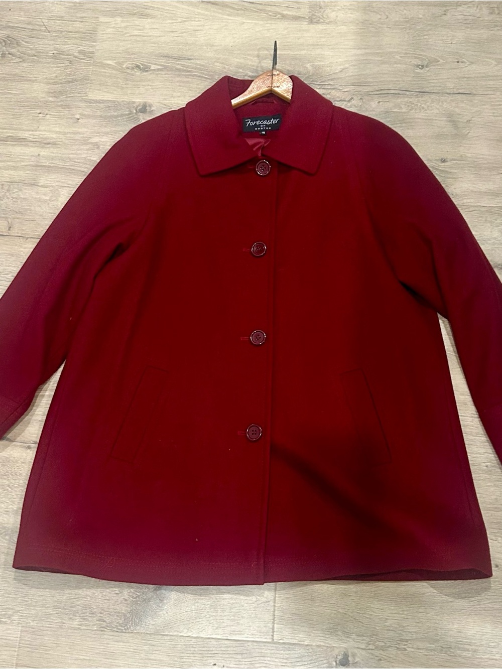 Women’s vintage Forecaster of Boston red Wool Blend Coat size large
